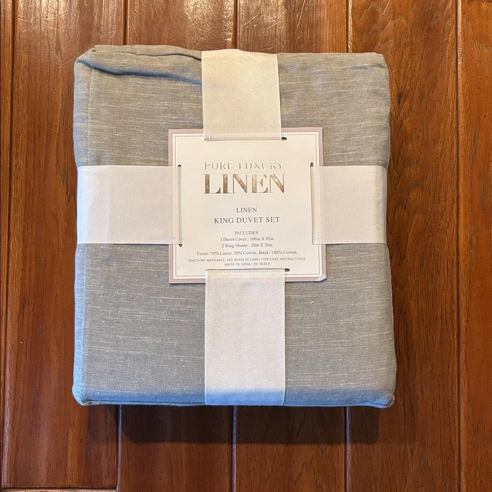 Pure Luxury Linen King Duvet Set